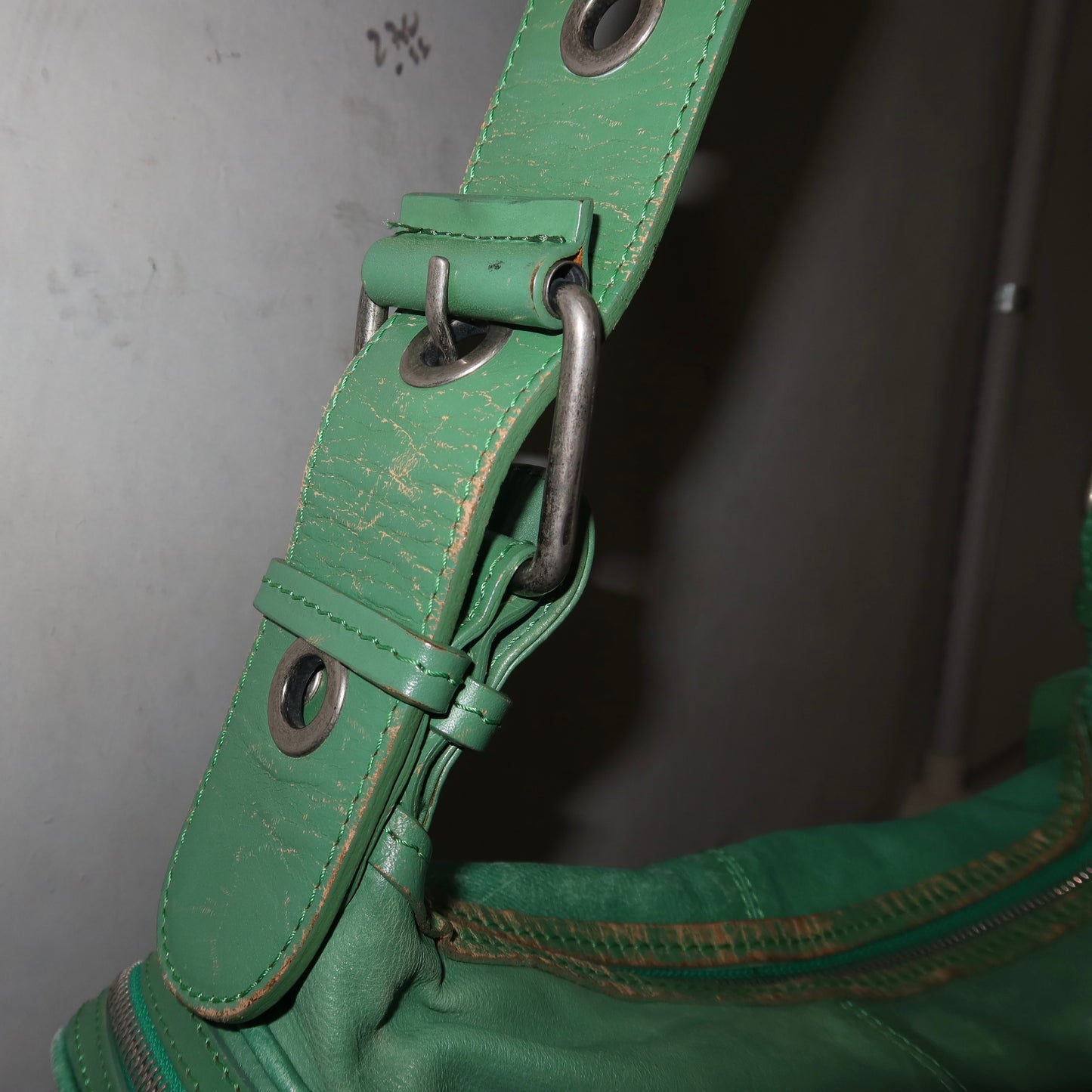 Chloé Green Leather AW2003 Chain Bag