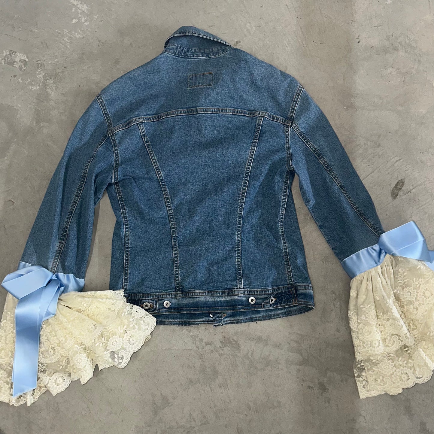 D&G SS2000 Lace Sleeve Denim Jacket