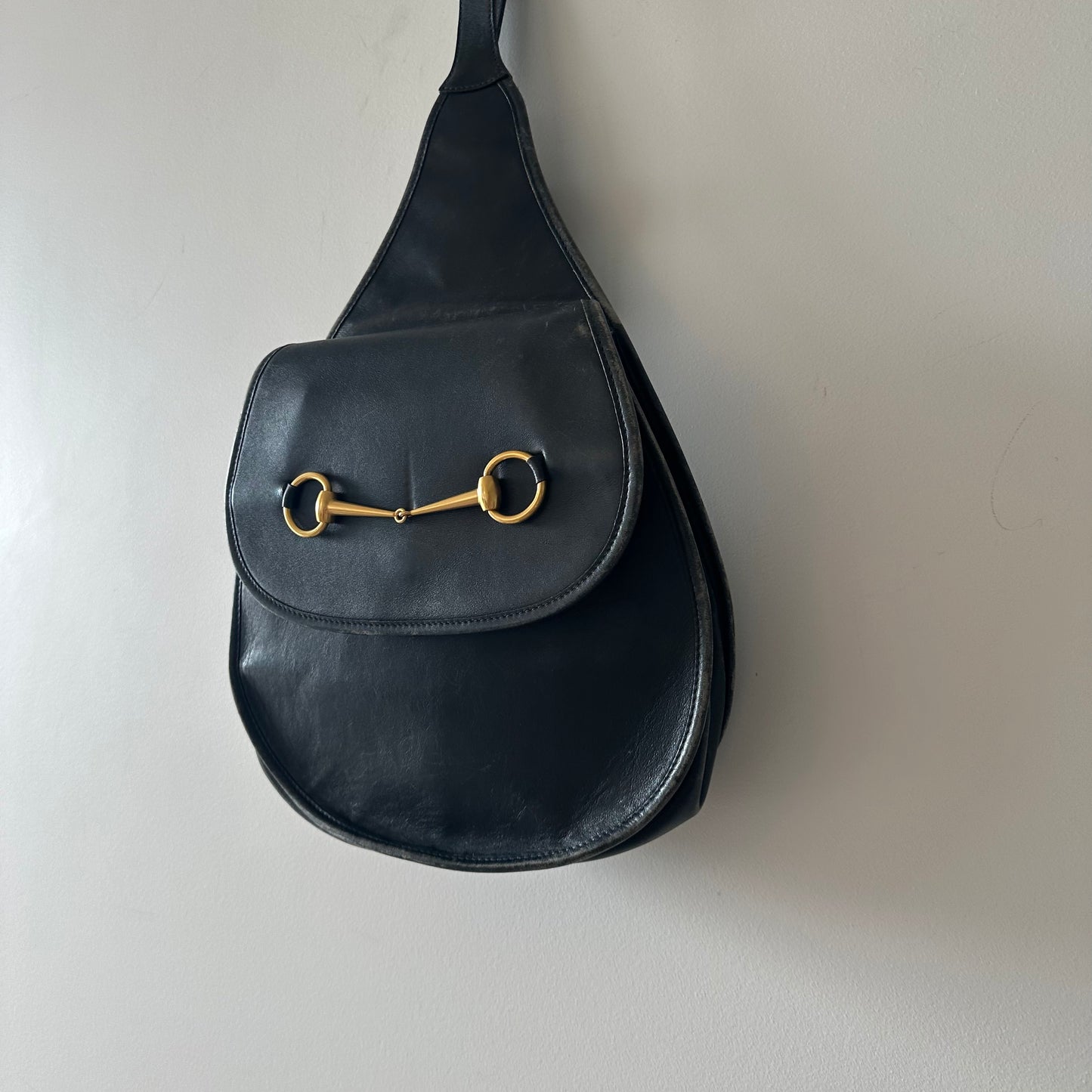 Gucci Black Leather Horsebit Crossbody