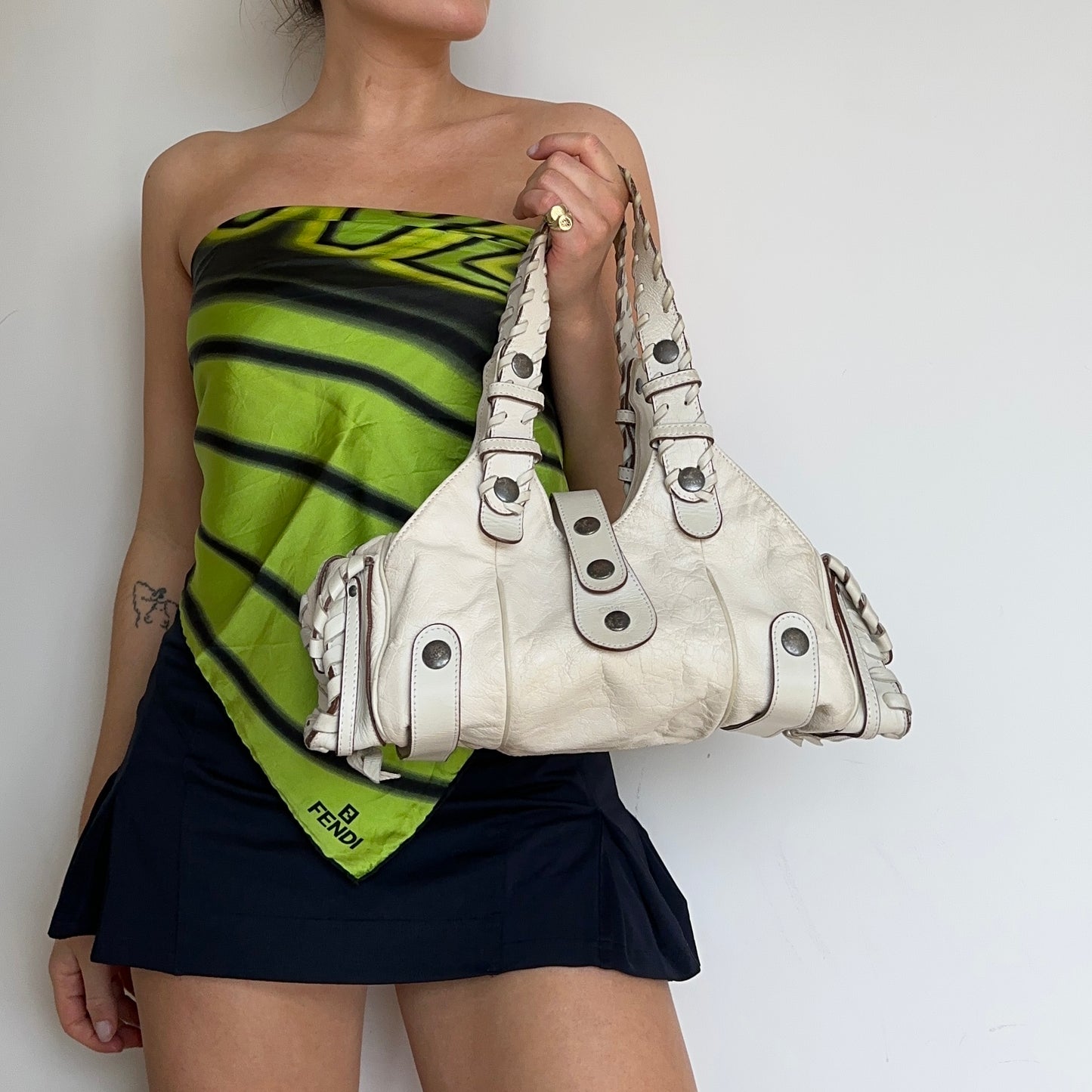 Chloé White Leather Silverado