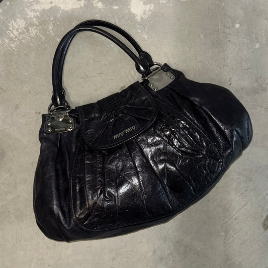 Miu Miu Large Black Bag with Silver Hardware