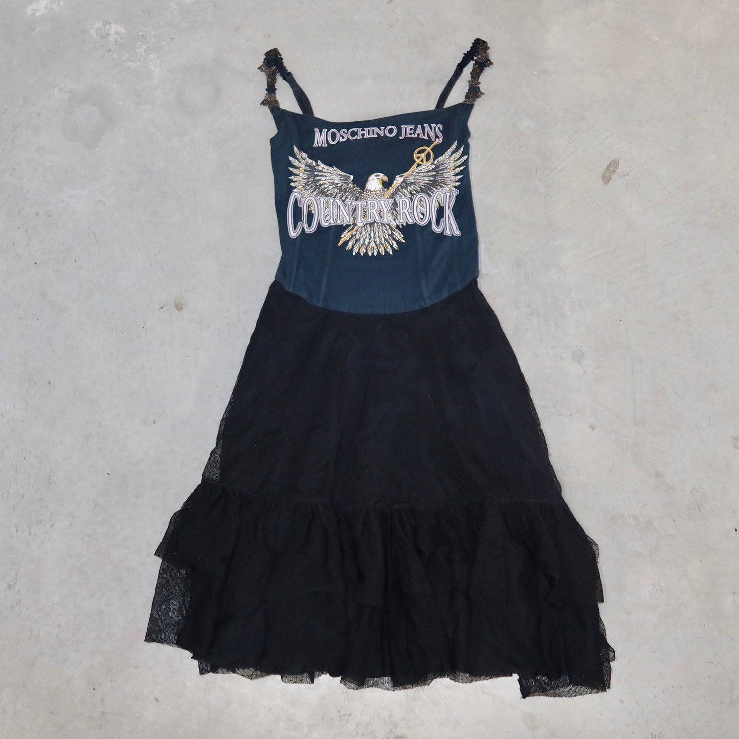 Moschino ‘Country Rock’ Corset Tulle Dress