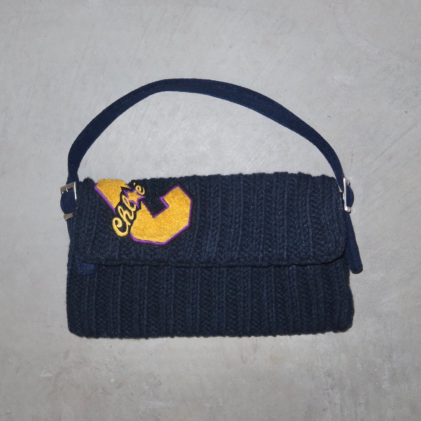 Chloé AW2001 Varsity Patch Knitted Bag