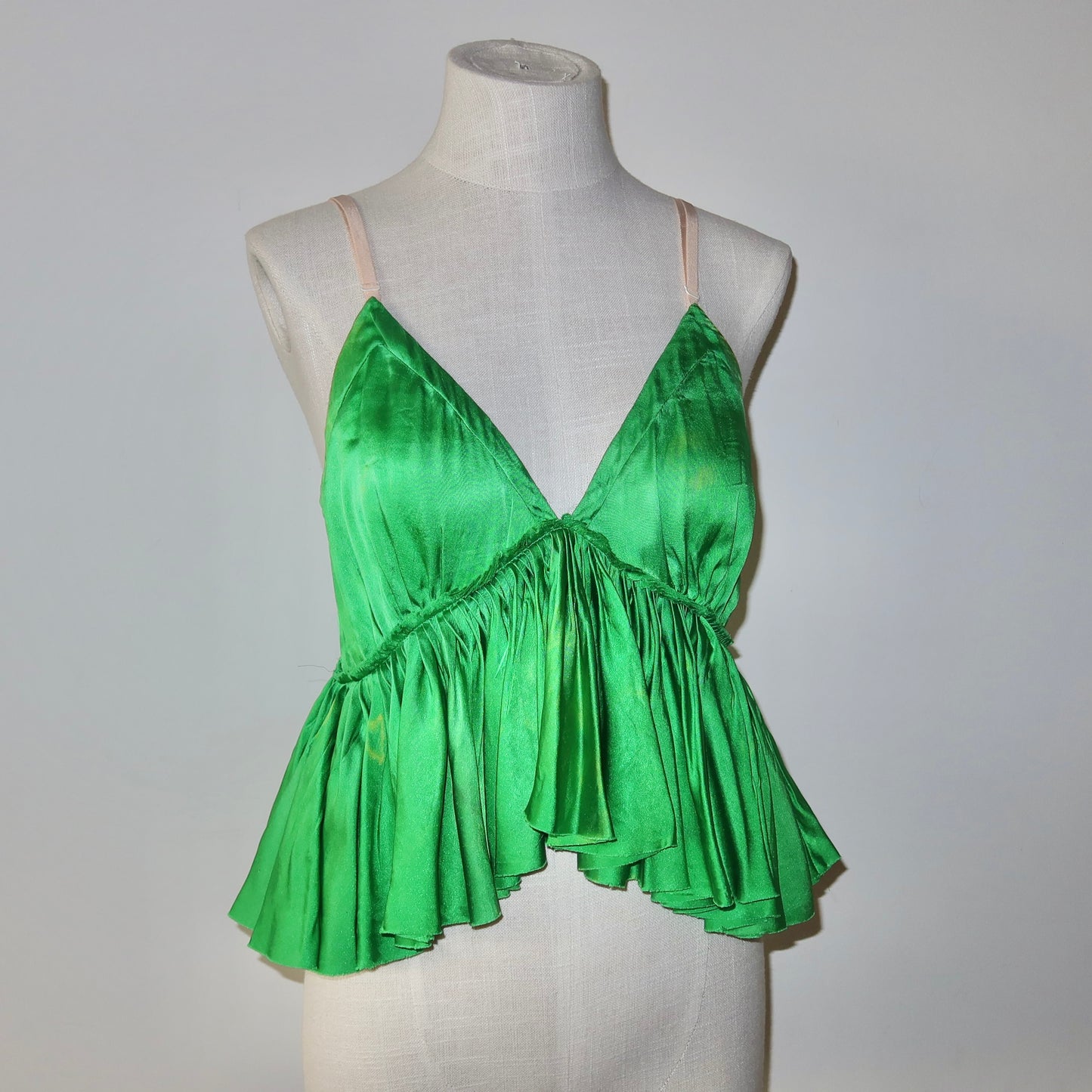 Chloé AW2004 Green Silk Top