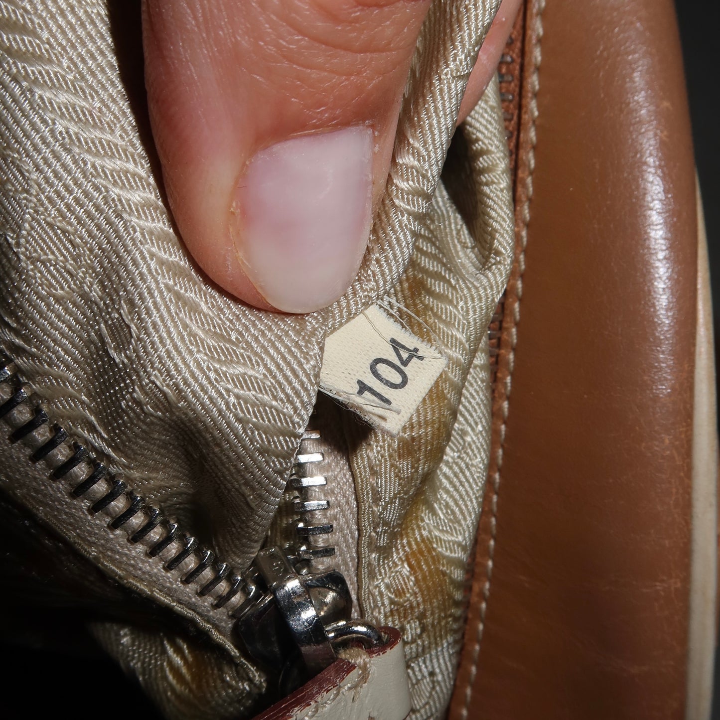 Prada Brown Leather Bowling Bag