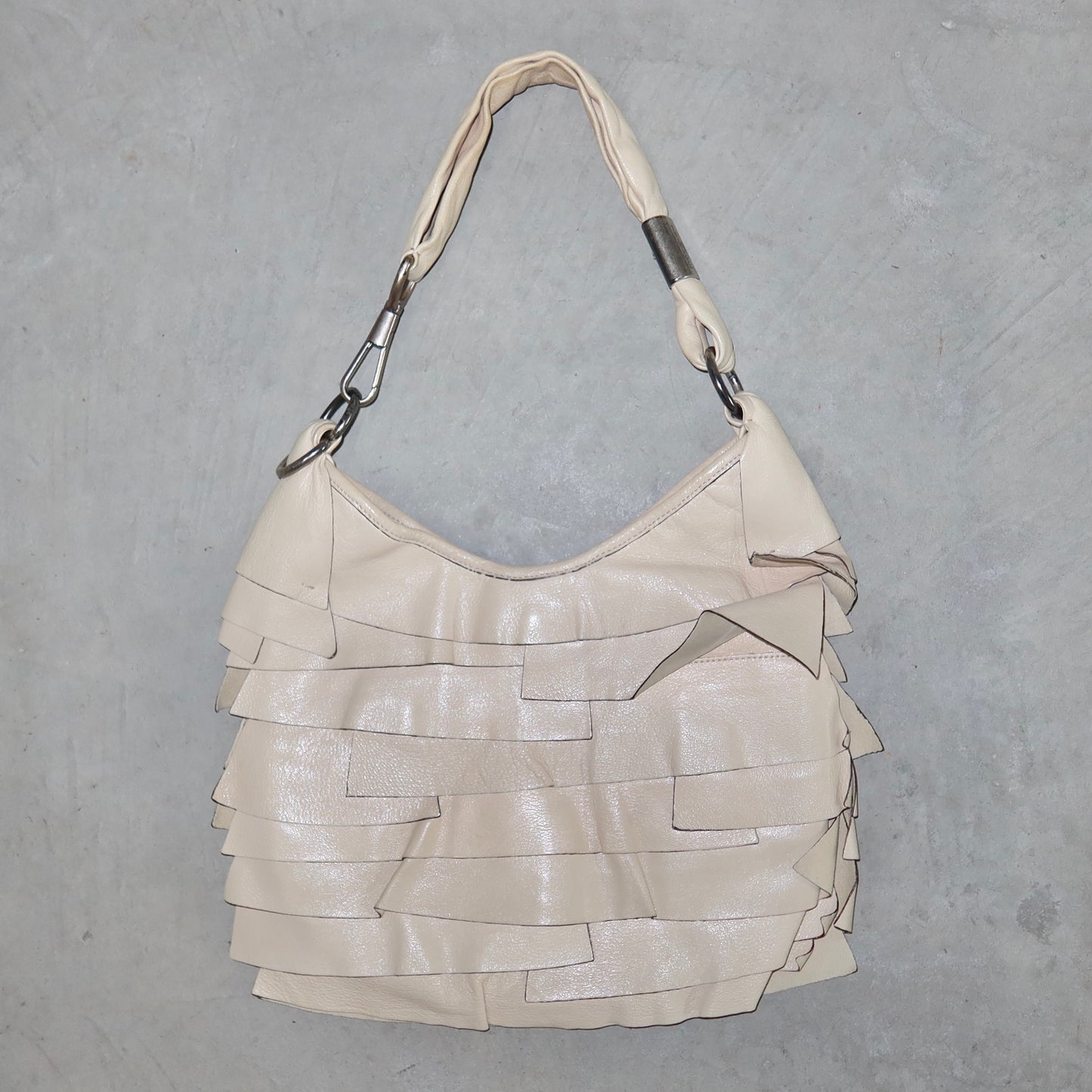 YSL Cream Leather St Tropez Bag