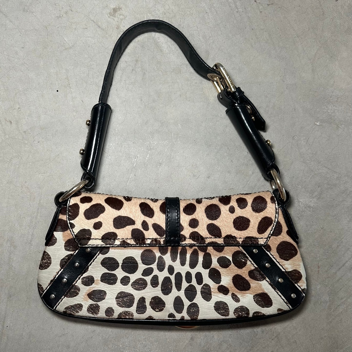 Dolce & Gabbana Flap Front Pony Hair Cheetah Print Bag