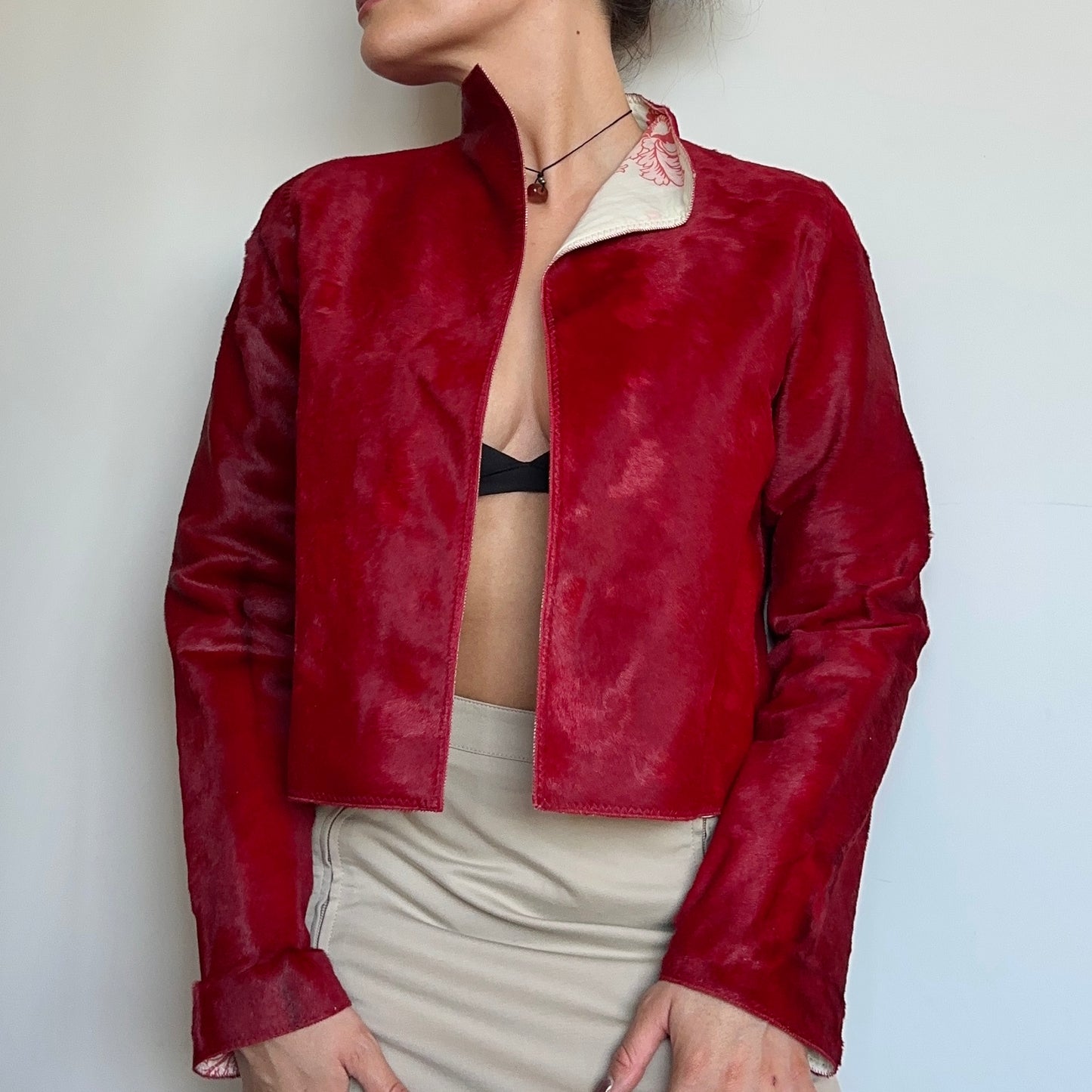 Marni 1999 Red Cowhide Jacket