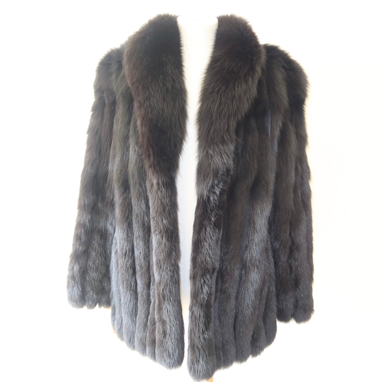 Vintage Black Fox Fur Coat