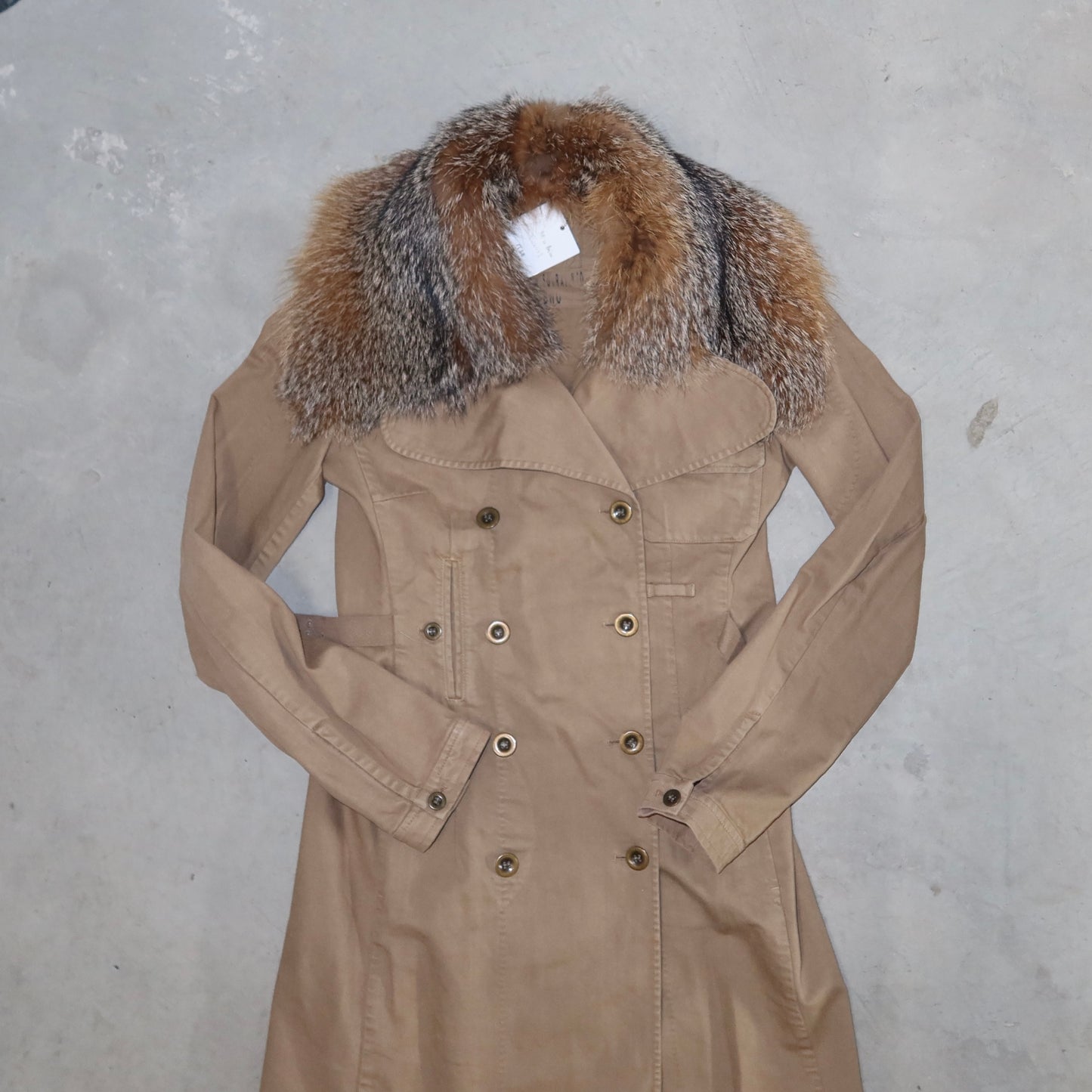 Miu Miu AW2004 Fox Fur Trench Coat