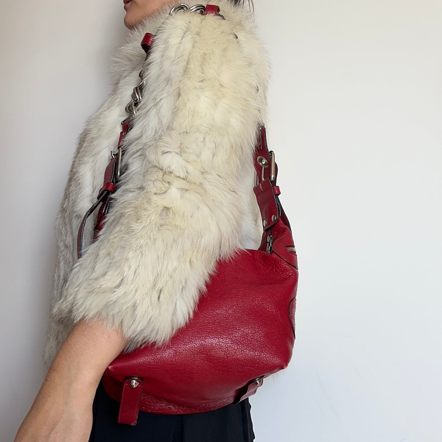 Chloé AW2003 Red Chain Handle Camera Bag