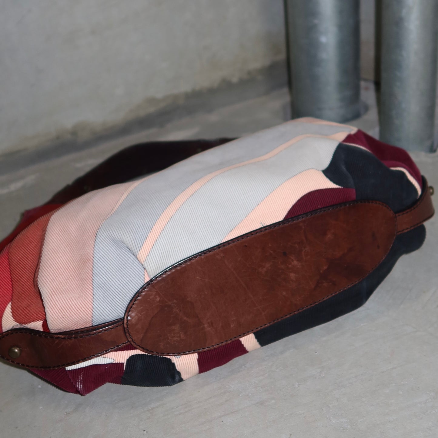 Emilio Pucci Corduroy Printed Hobo Bag
