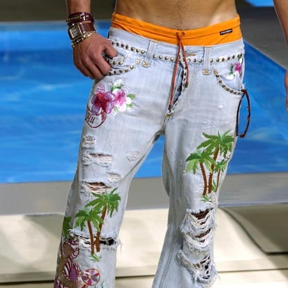 Dolce & Gabbana SS2005 Honolulu Embroidered Jeans