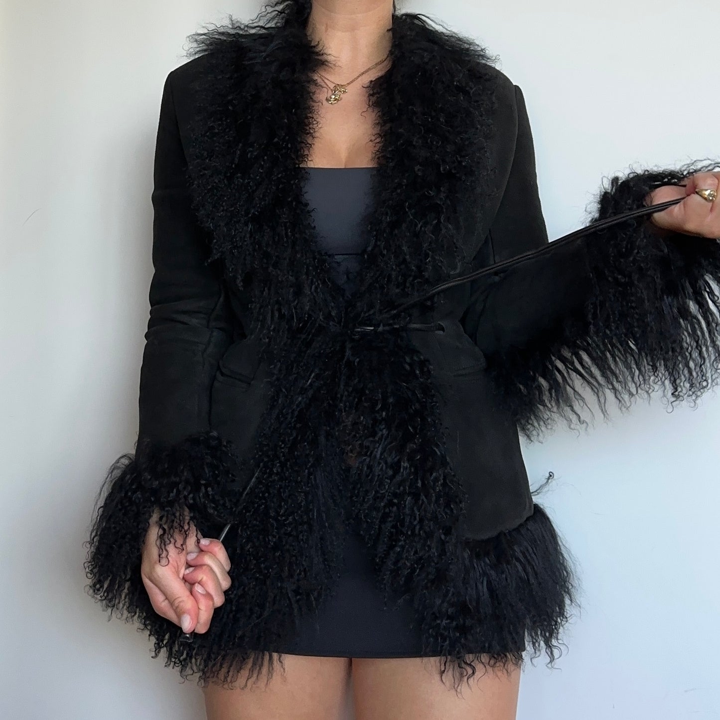 Gucci AW1999 Mongolian Fur and Suede Coat