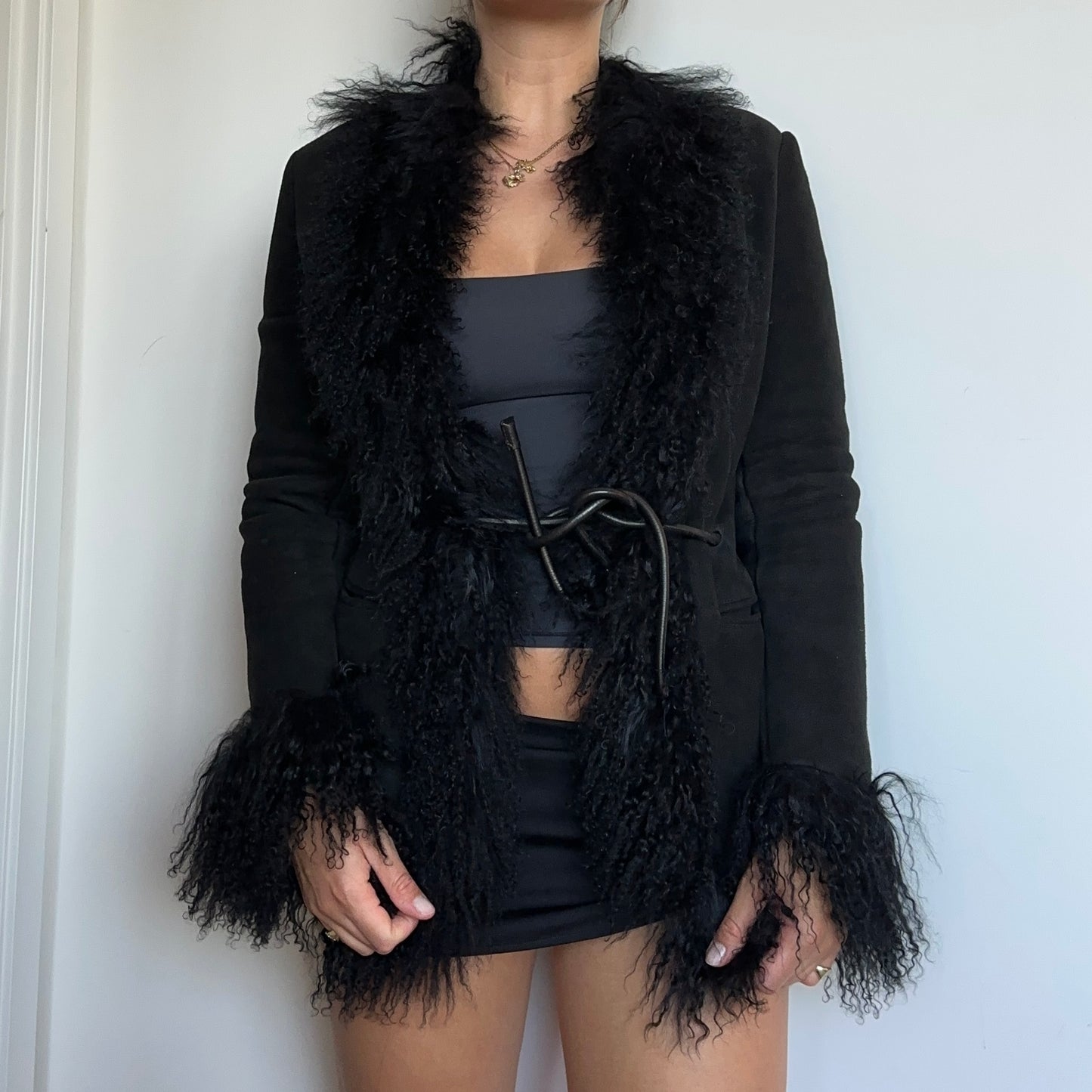 Gucci AW1999 Mongolian Fur and Suede Coat