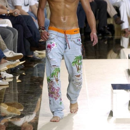 Dolce & Gabbana SS2005 Honolulu Embroidered Jeans