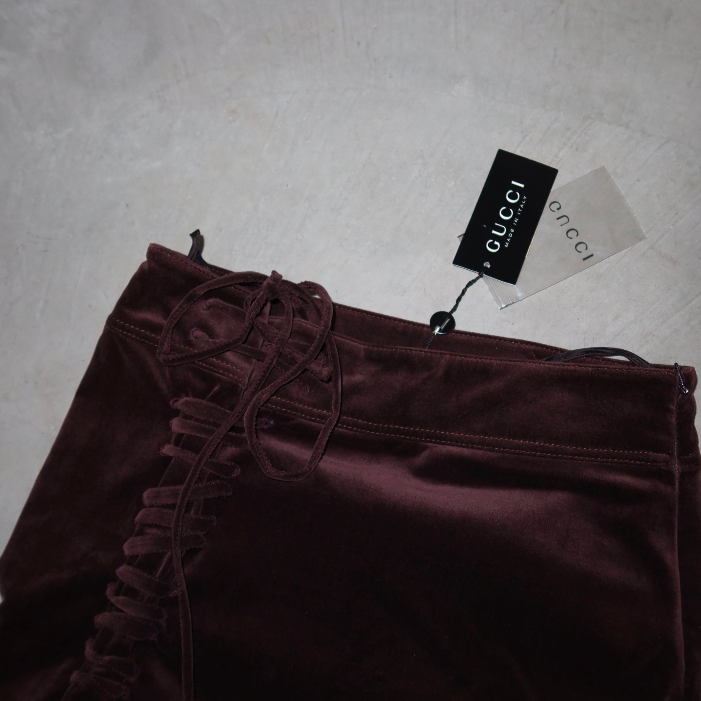 Gucci AW2002 Brown Velvet Midi Skirt (BNWT)