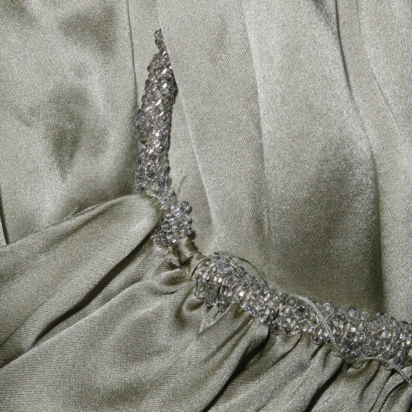 Chloé SS2005 Green Silk Beaded Dress