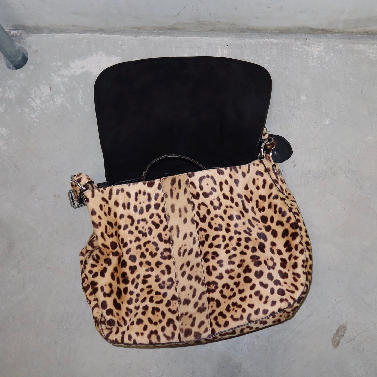 Ralph Lauren Cowhide Leopard Print 2WAY Bag