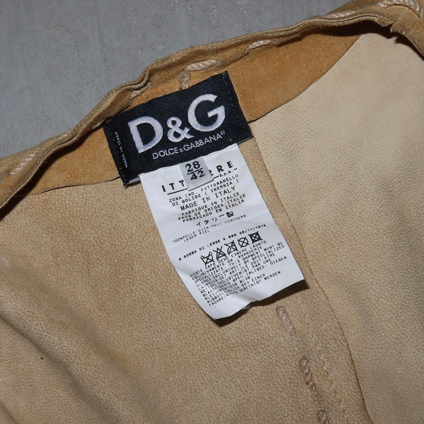 D&G Suede Tie Front Top