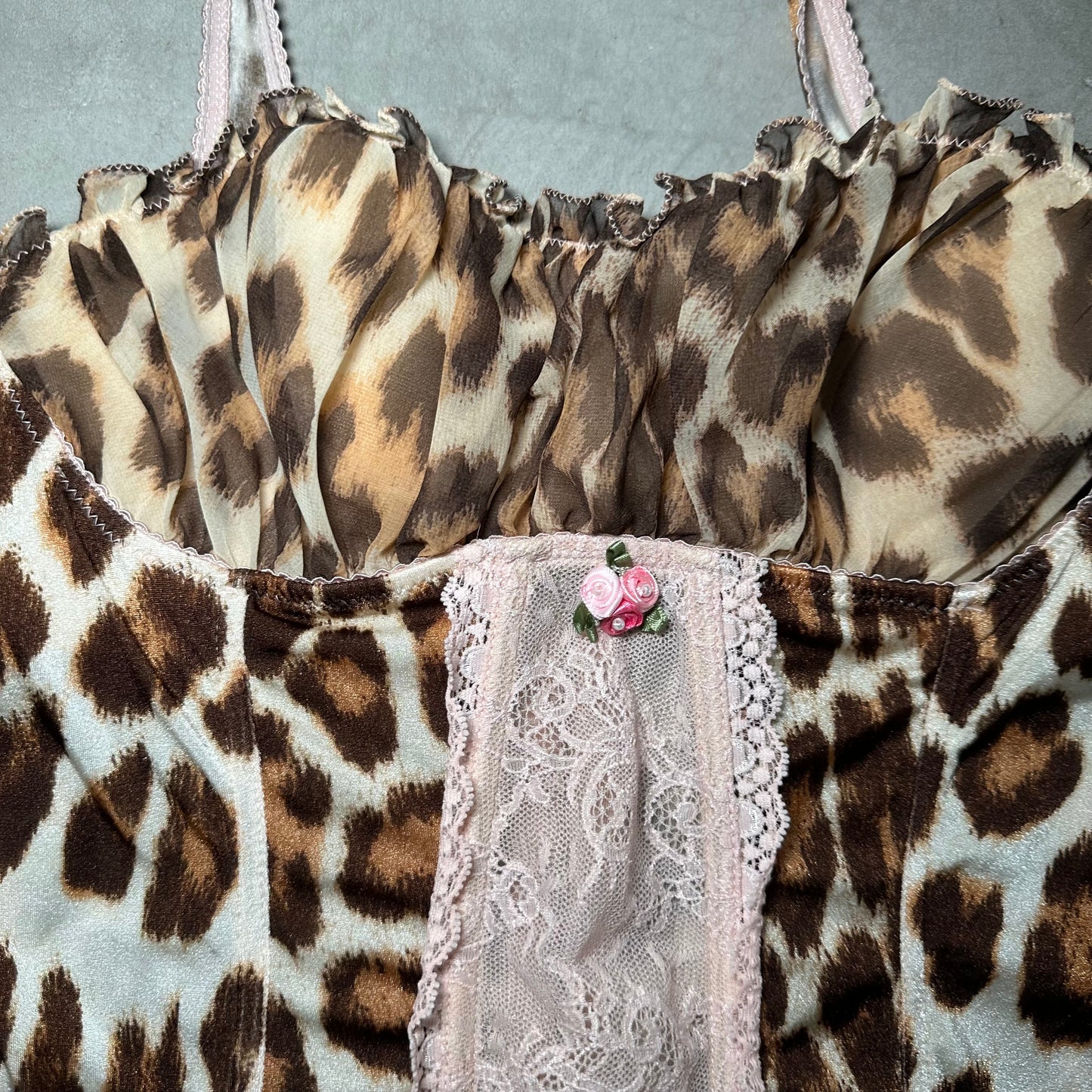 Blumarine Leopard Print Milkmaid Bustier