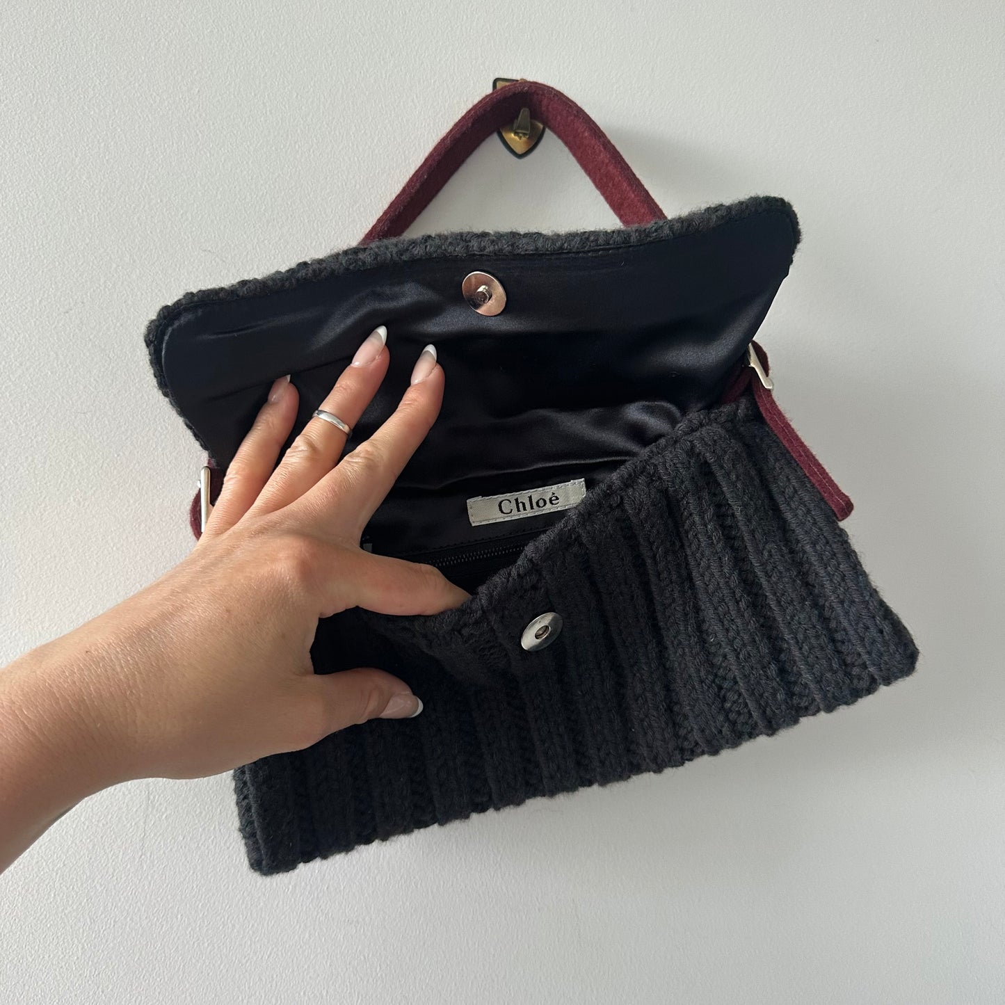Chloe Knitted Varsity Bag
