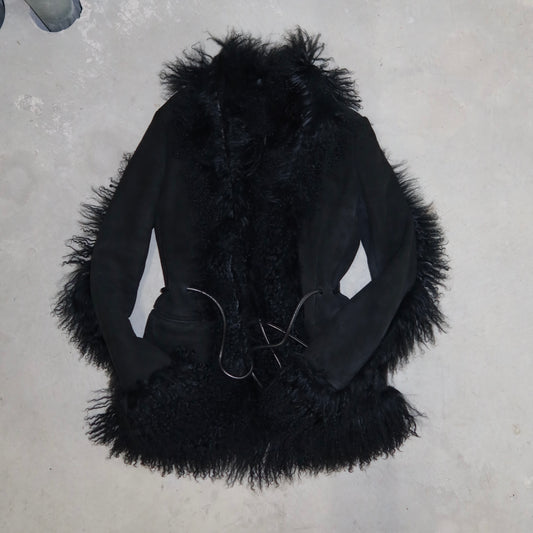 Gucci AW1999 Mongolian Fur and Suede Coat