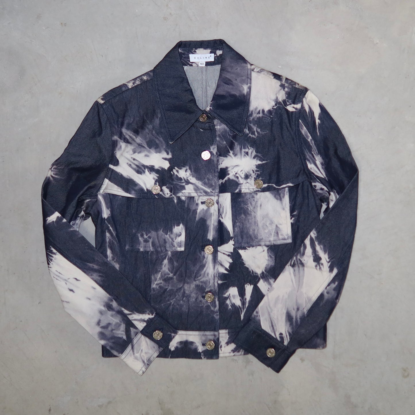 Celine SS2000 Tie Dye Denim Jacket