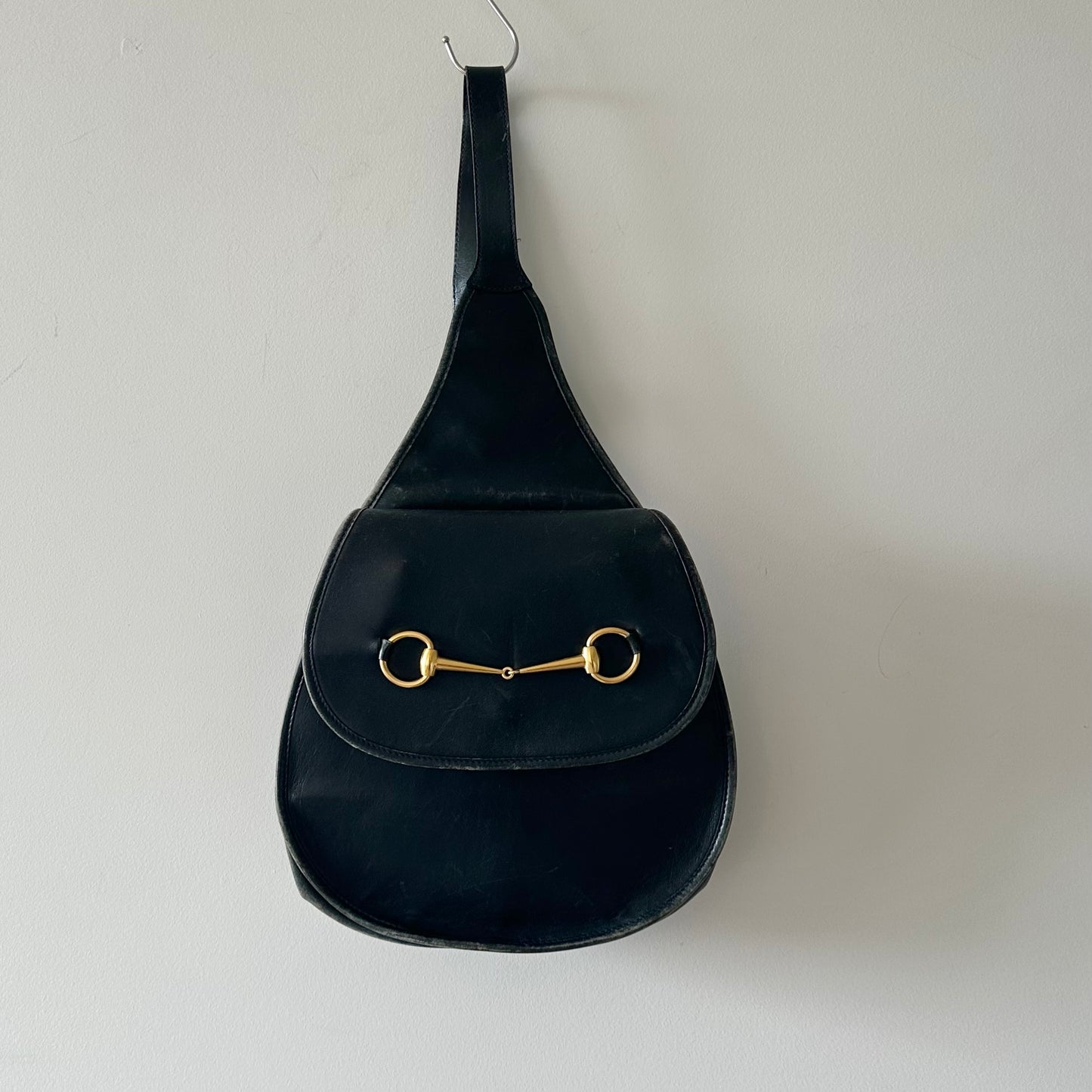 Gucci Black Leather Horsebit Crossbody