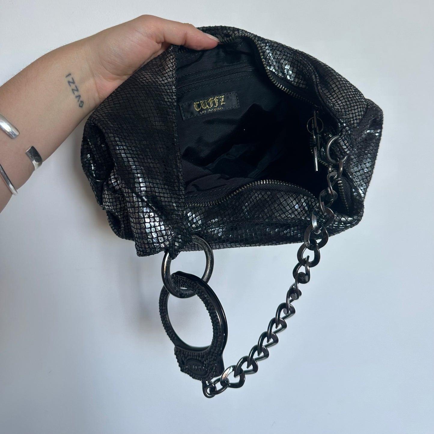 Cuffz 'Snake Bite' Large Barfly Bag with Swarovski Cuff