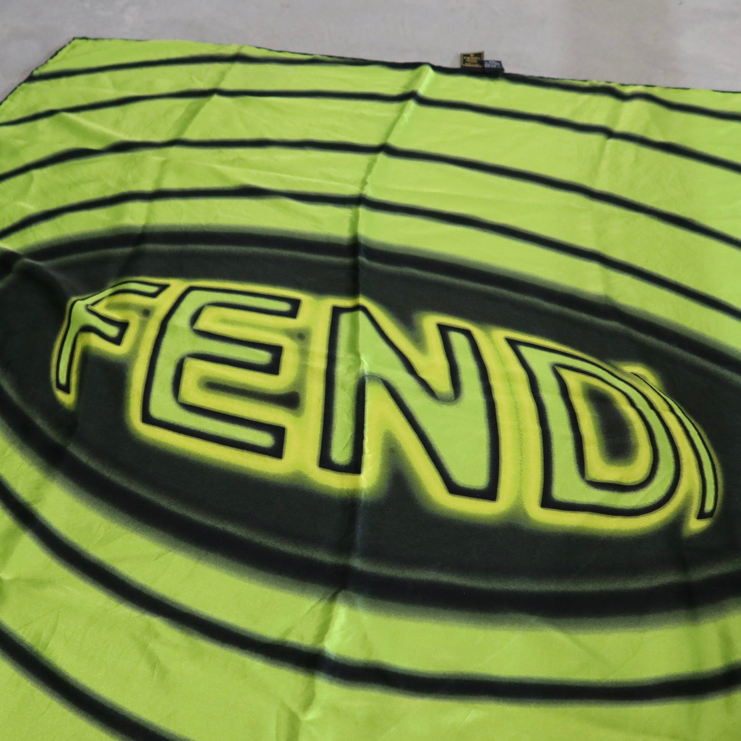 Fendi Silk Green Oversized Scarf