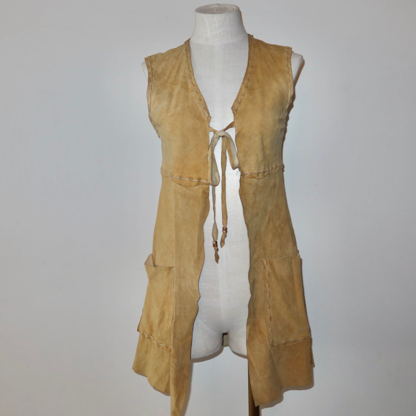 D&G Suede Tie Front Top