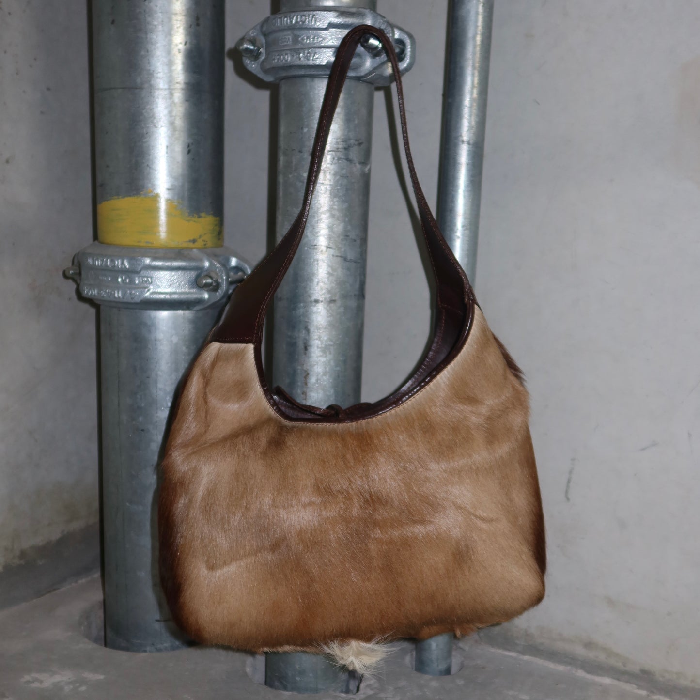 Vintage Italian Real Gazelle Fur Hobo Bag