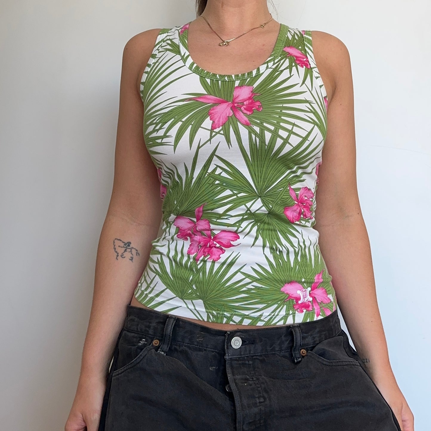 Celine SS2004 Floral Print Tank