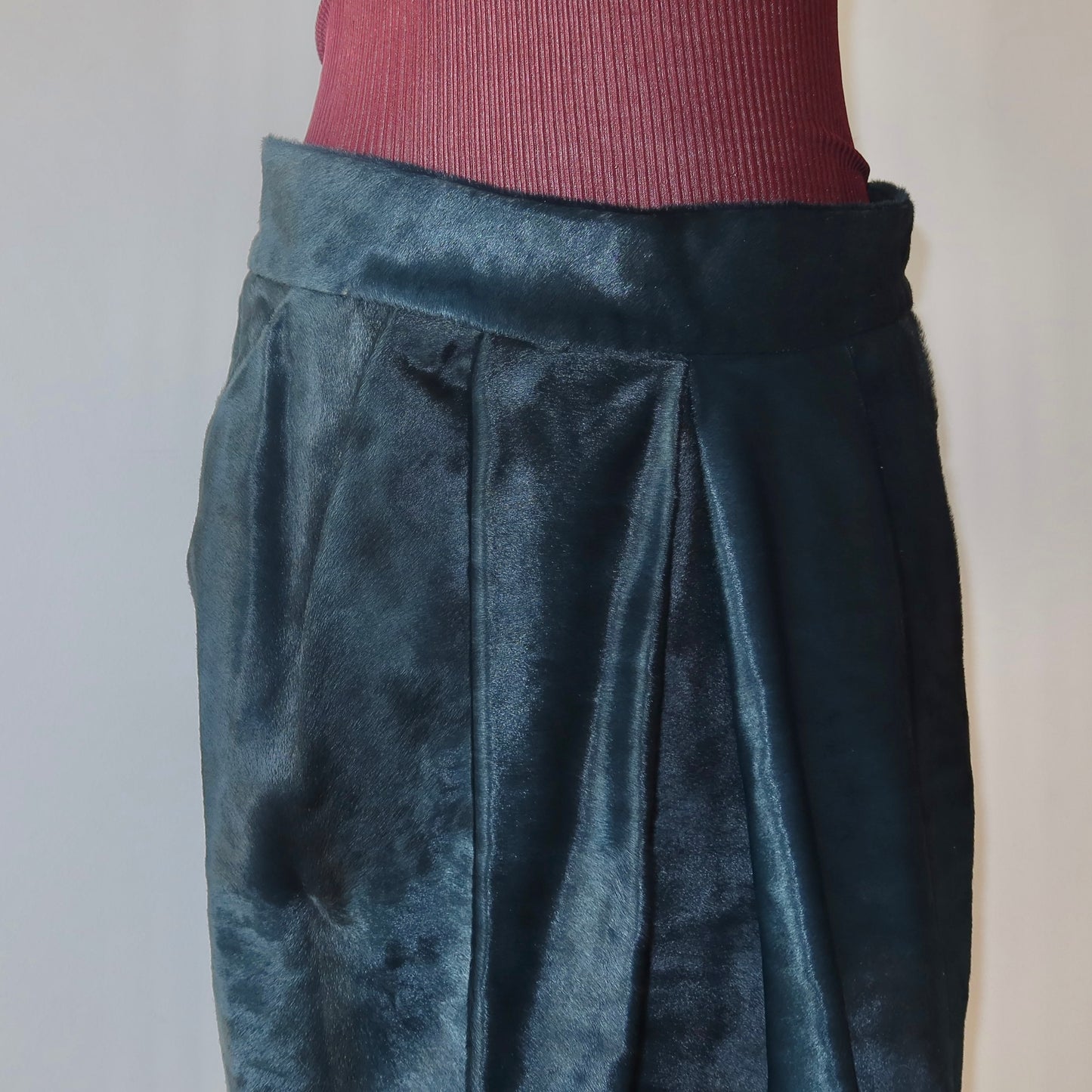Marni Blue Cowhide Skirt