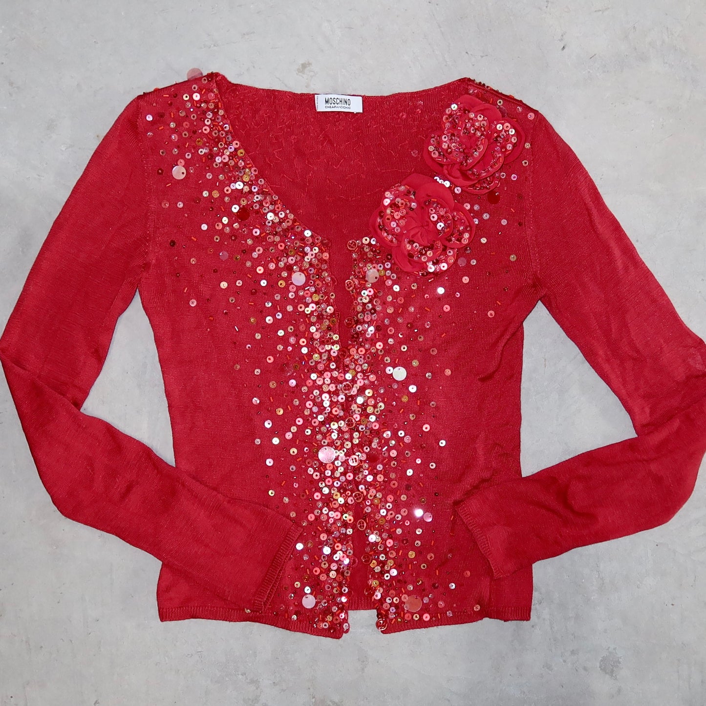 Moschino Silk Sequin Cardigan