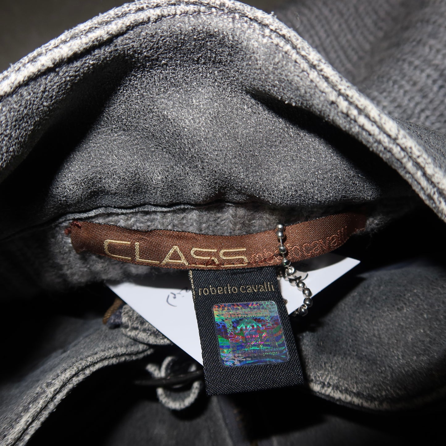 Cavalli Class Men’s Leather Jacket