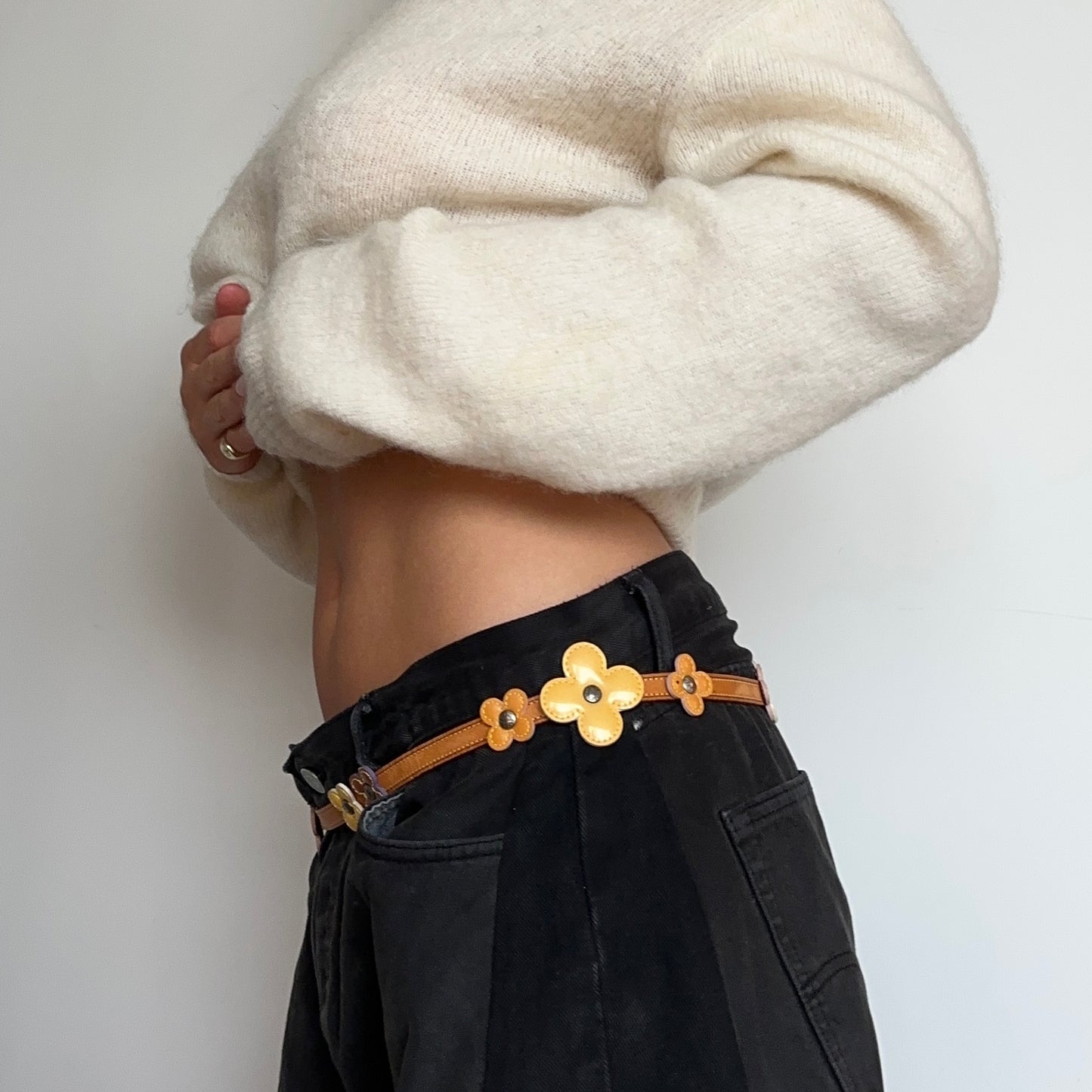 Louis Vuitton Vernis Lexington Flower Belt