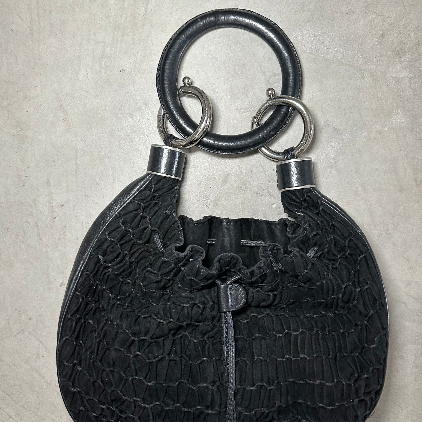 Chloé Black Suede Bracelet Bag