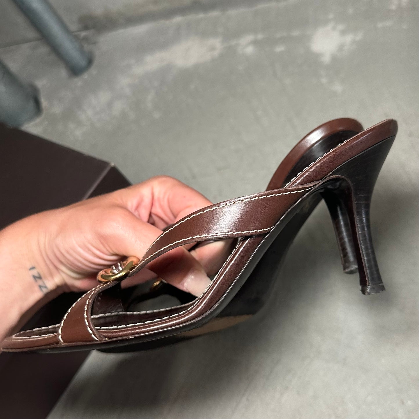 Celine Brown Leather Heels