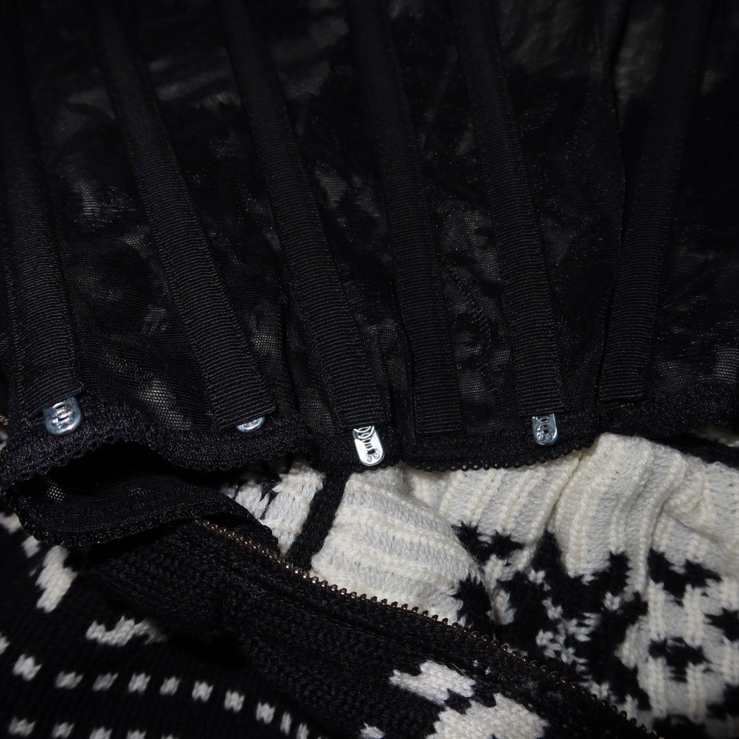 D&G AW2010 Reindeer Knit Corset Dress