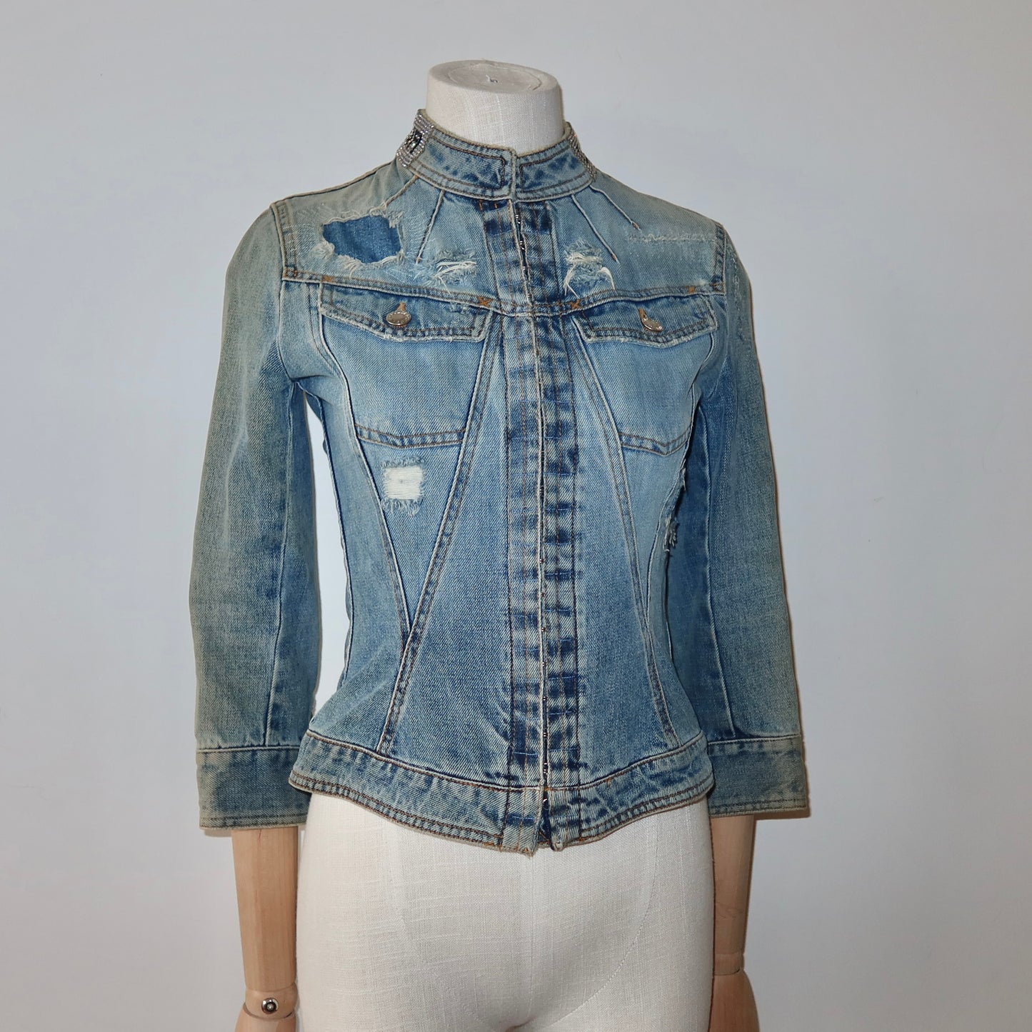 Dolce & Gabbana Rhinestone Denim Jacket