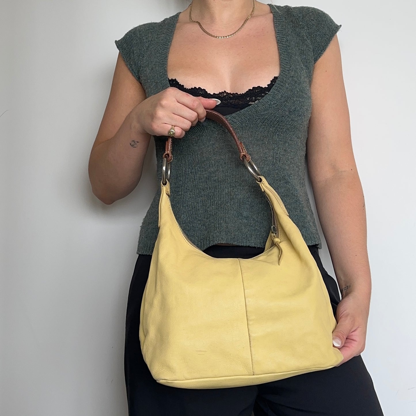 Miu Miu Yellow Leather Bag
