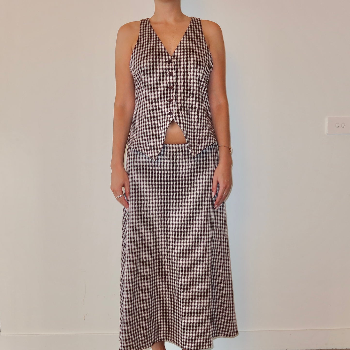 Norma Kamali Checkered Set