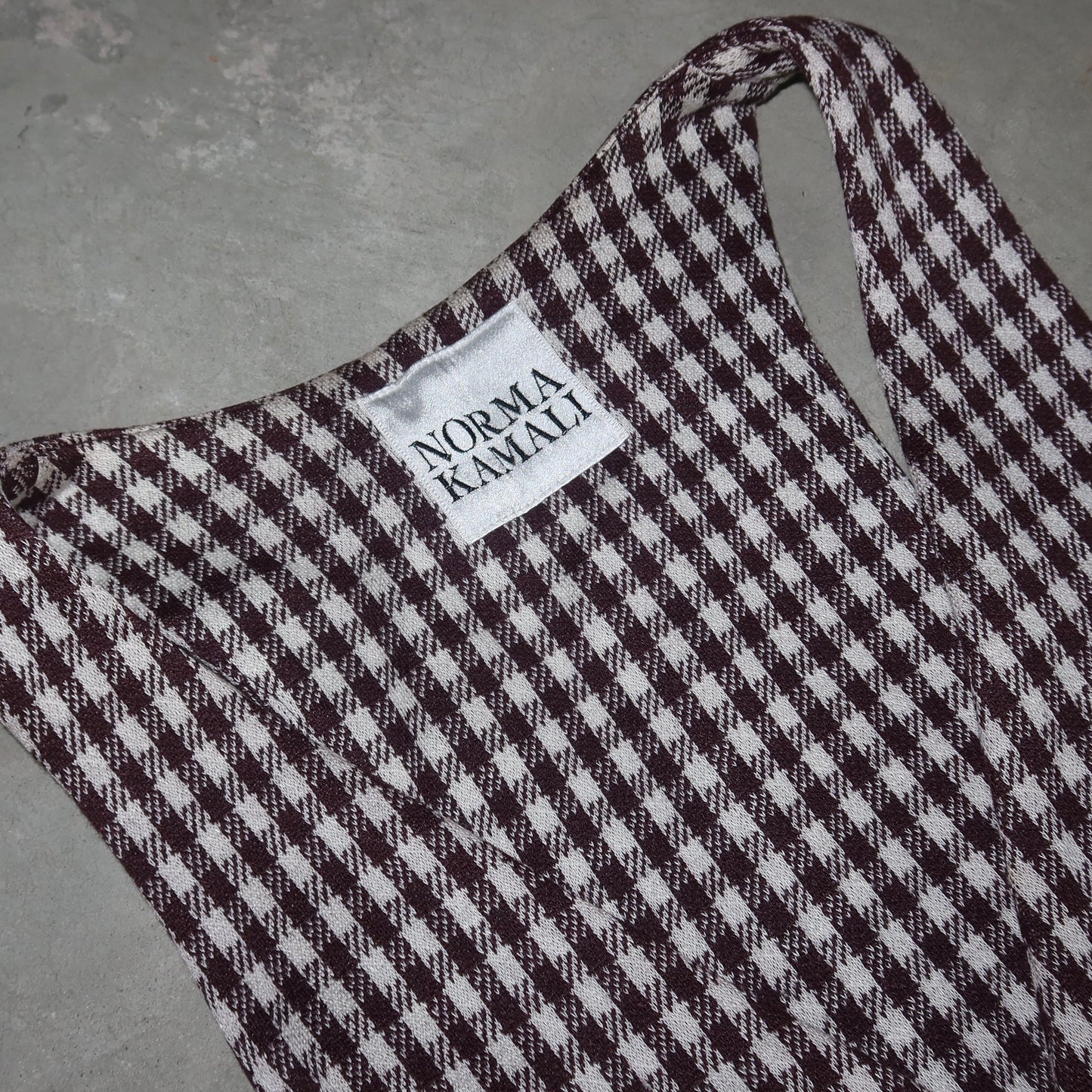 Norma Kamali Checkered Set