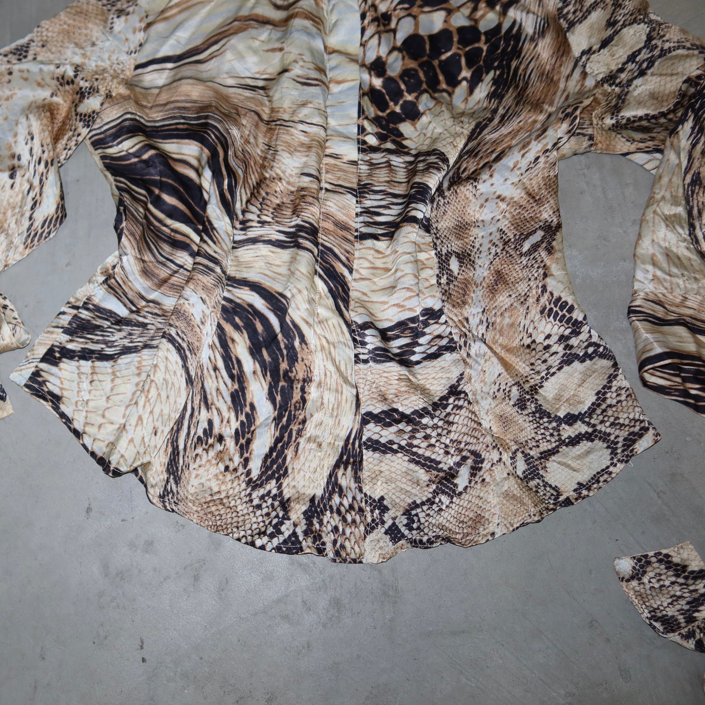 Just Cavalli Snake Print Silk Shirt