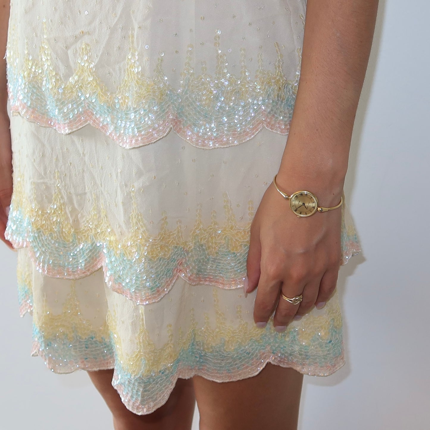 Cynthia Rowley Sequin Scallop Dress