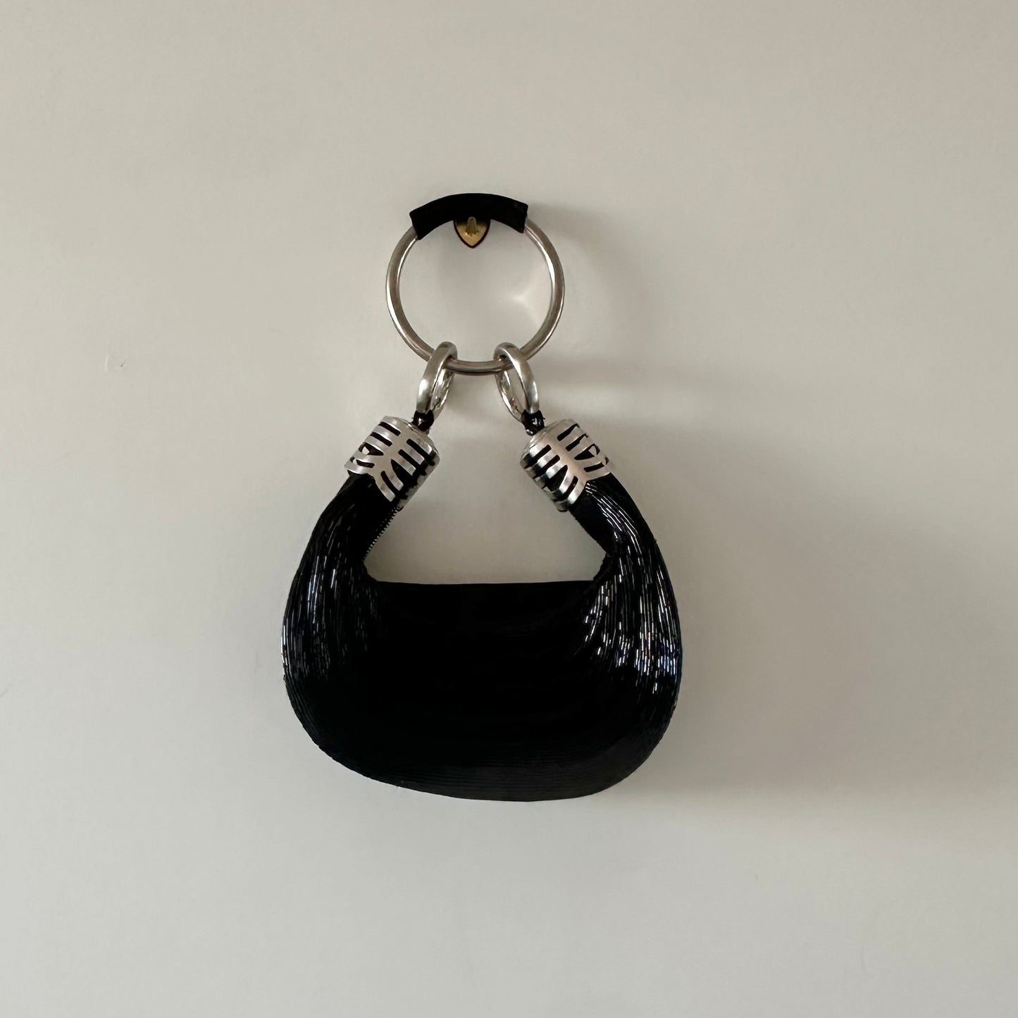 Chloe Large Black Sequin Bracelet Bag
