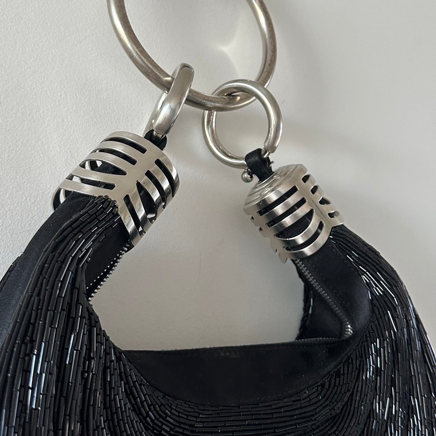 Chloe Large Black Sequin Bracelet Bag