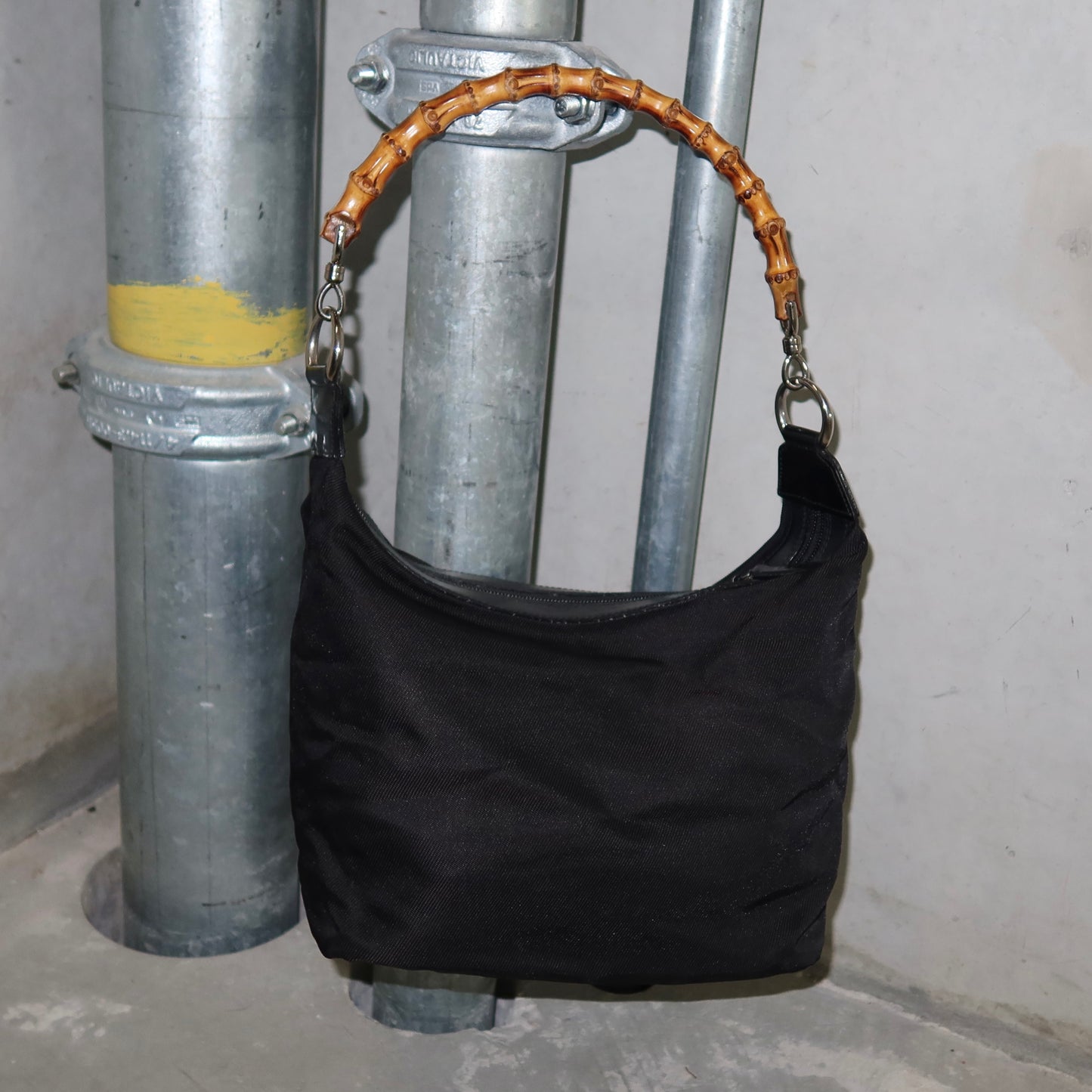 Gucci Nylon Bag with Bamboo Handle